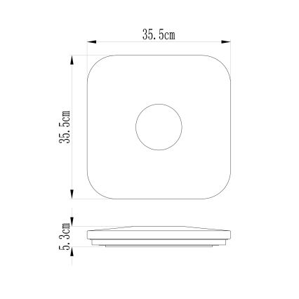 Globo - Luminária de teto LED dimmerizável LED/24W/230V 3000-6000K com controlo remoto