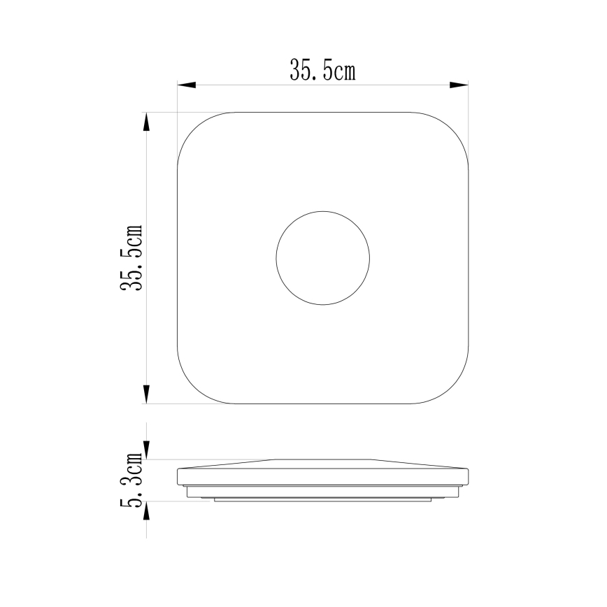 Globo - Luminária de teto LED dimmerizável LED/24W/230V 3000-6000K com controlo remoto