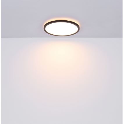 Globo - Iluminação de teto de casa de banho LED com regulação LED/18W/230V diâmetro 29,4 cm IP44 preto