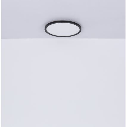 Globo - Iluminação de teto de casa de banho LED com regulação LED/18W/230V diâmetro 29,4 cm IP44 preto