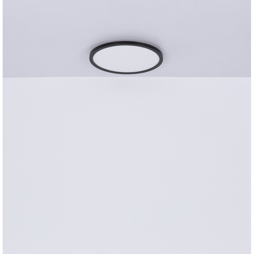 Globo - Iluminação de teto de casa de banho LED com regulação LED/18W/230V diâmetro 29,4 cm IP44 preto