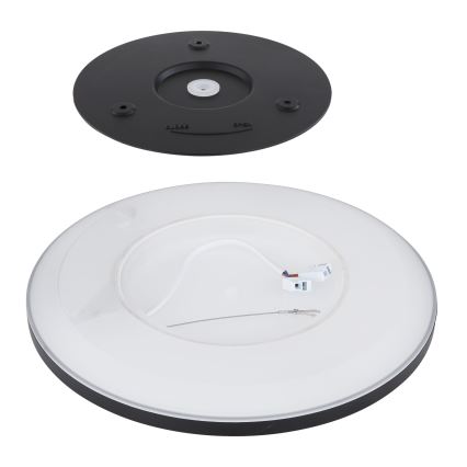 Globo - Iluminação de teto de casa de banho LED com regulação LED/18W/230V diâmetro 29,4 cm IP44 preto