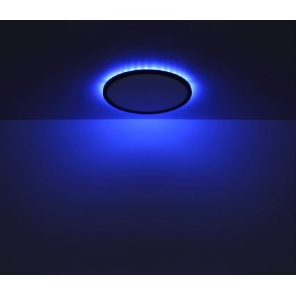 Globo - LED RGB Iluminação de teto para casa de banho com regulação LED/18W/230V 3000-6000K + comando IP44 preto