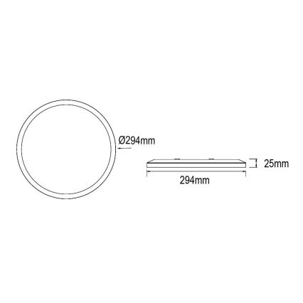 Globo - Iluminação de teto de casa de banho LED com regulação LED/18W/230V diâmetro 29,4 cm IP44 branco