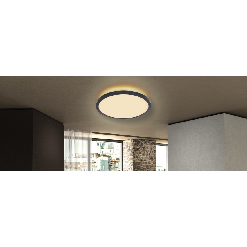 Globo - Iluminação de teto de casa de banho LED com regulação LED/24W/230V diâmetro 42 cm IP44 preto
