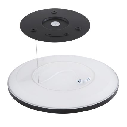 Globo - Iluminação de teto de casa de banho LED com regulação LED/24W/230V diâmetro 42 cm IP44 preto