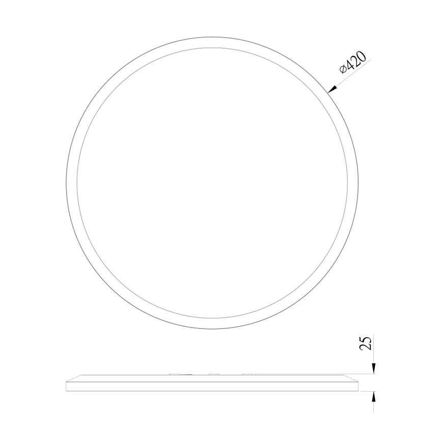Globo - Iluminação de teto de casa de banho LED com regulação LED/24W/230V diâmetro 42 cm IP44 branco
