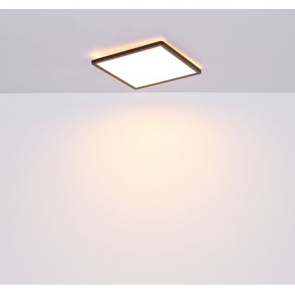 Globo - Iluminação de teto de casa de banho LED com regulação LED/18W/230V 29,4x29,4 cm IP44 preto