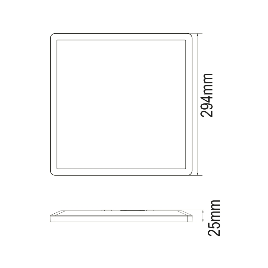 Globo - Iluminação de teto de casa de banho LED com regulação LED/18W/230V 29,4x29,4 cm IP44 branco