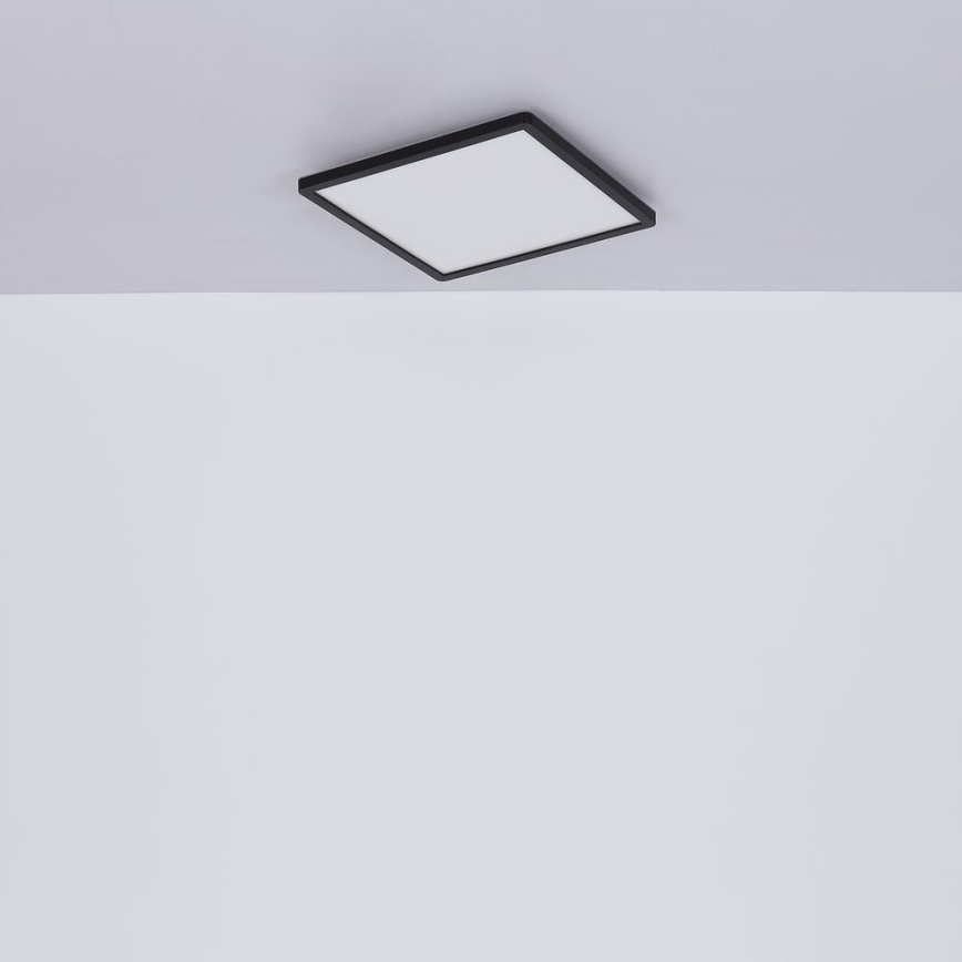 Globo - Iluminação de teto de casa de banho LED com regulação LED/24W/230V 42x42 cm IP44 preto