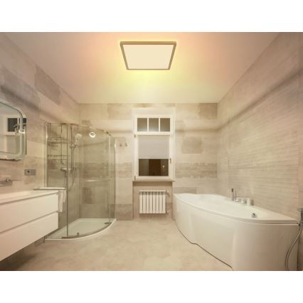Globo - Iluminação de teto para casa de banho LED com regulação LED/24W/230V 3000K IP44 42x42 cm latão