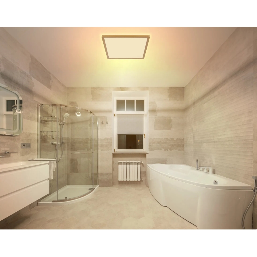 Globo - Iluminação de teto para casa de banho LED com regulação LED/24W/230V 3000K IP44 42x42 cm latão