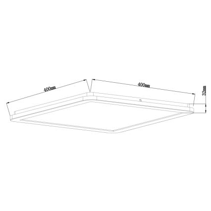 Globo - Luminária de teto para banheiro LED dimmerizável LED/24W/230V 42x42 cm IP44 branca