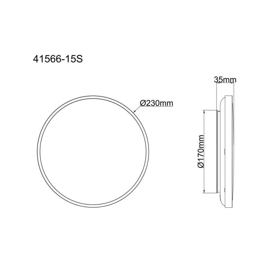 Globo - Iluminação de teto LED LED/15W/230V 4000K diâmetro 23 cm preto