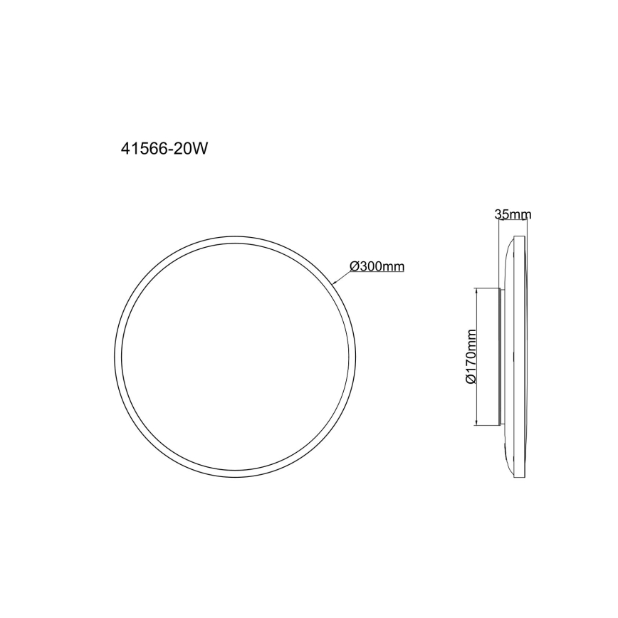 Globo - Candeeiro de teto LED/20W/230V 4000K Ø 30 cm branco