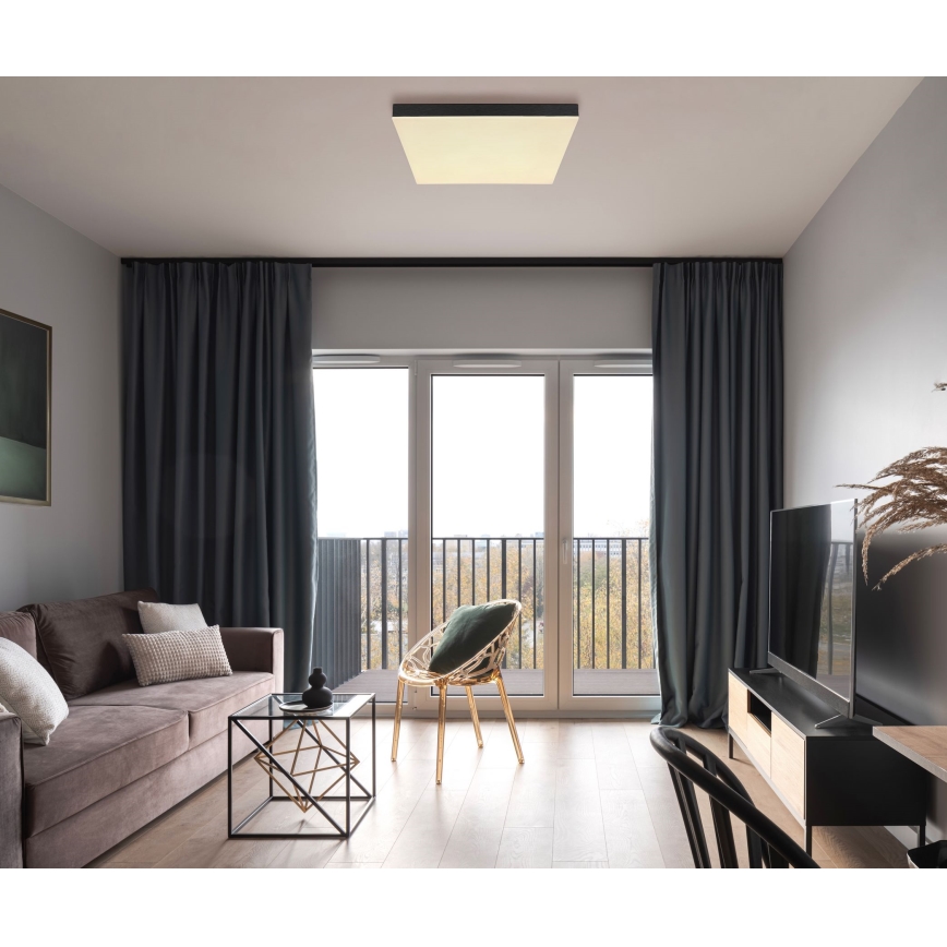 Globo - Iluminação de teto LED com regulação LED/24W/230V 2700-6500K preto + controlo remoto