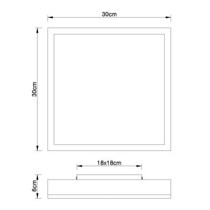 Globo - Iluminação de teto LED LED/12W/230V 3000K 30x30 cm