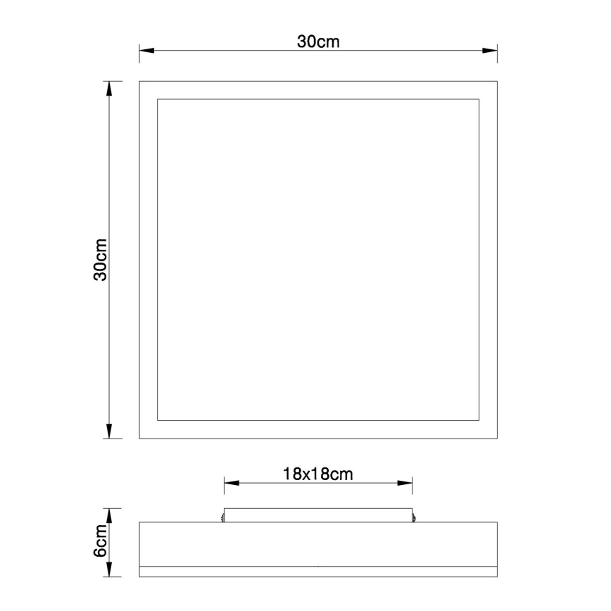 Globo - Iluminação de teto LED LED/12W/230V 3000K 30x30 cm