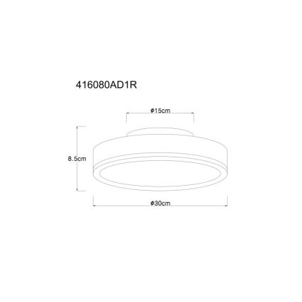 Globo - Iluminação de teto LED LED/12W/230V 3000K diâmetro 30 cm