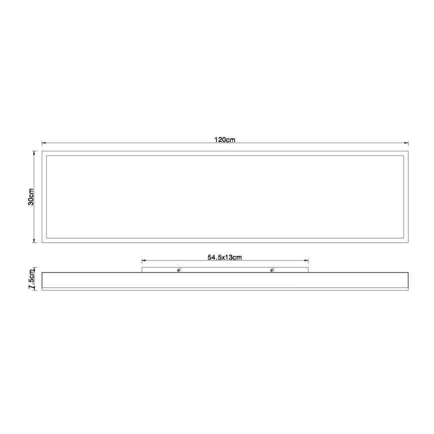Globo - Candeeiro de tecto LED dimerizável/36W/230V 2700-6500K 30x120 cm + controlo remoto