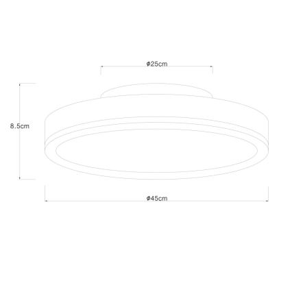 Globo - Candeeiro de tecto LED dimerizável LED/24W/230V 2700-6500K Ø 45 cm