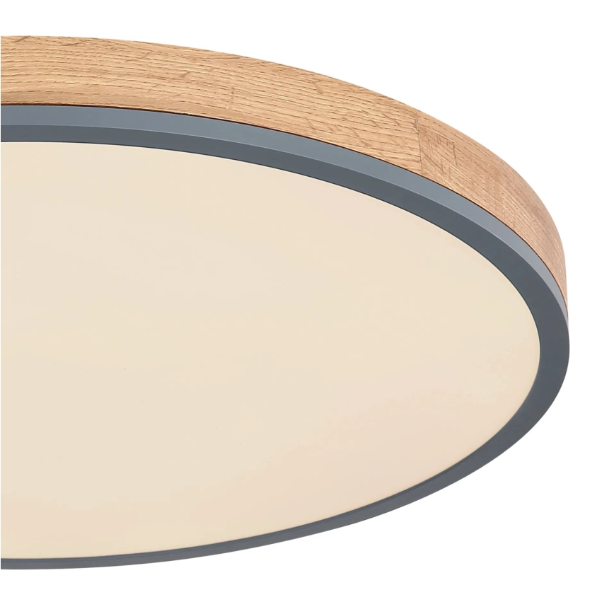 Globo - Iluminação de teto LED com regulação LED/40W/230V 2700-6500K diâmetro 60 cm + comando castanho/cinzento