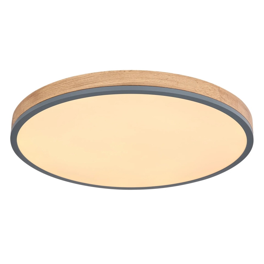 Globo - Iluminação de teto LED com regulação LED/40W/230V 2700-6500K diâmetro 60 cm + comando castanho/cinzento
