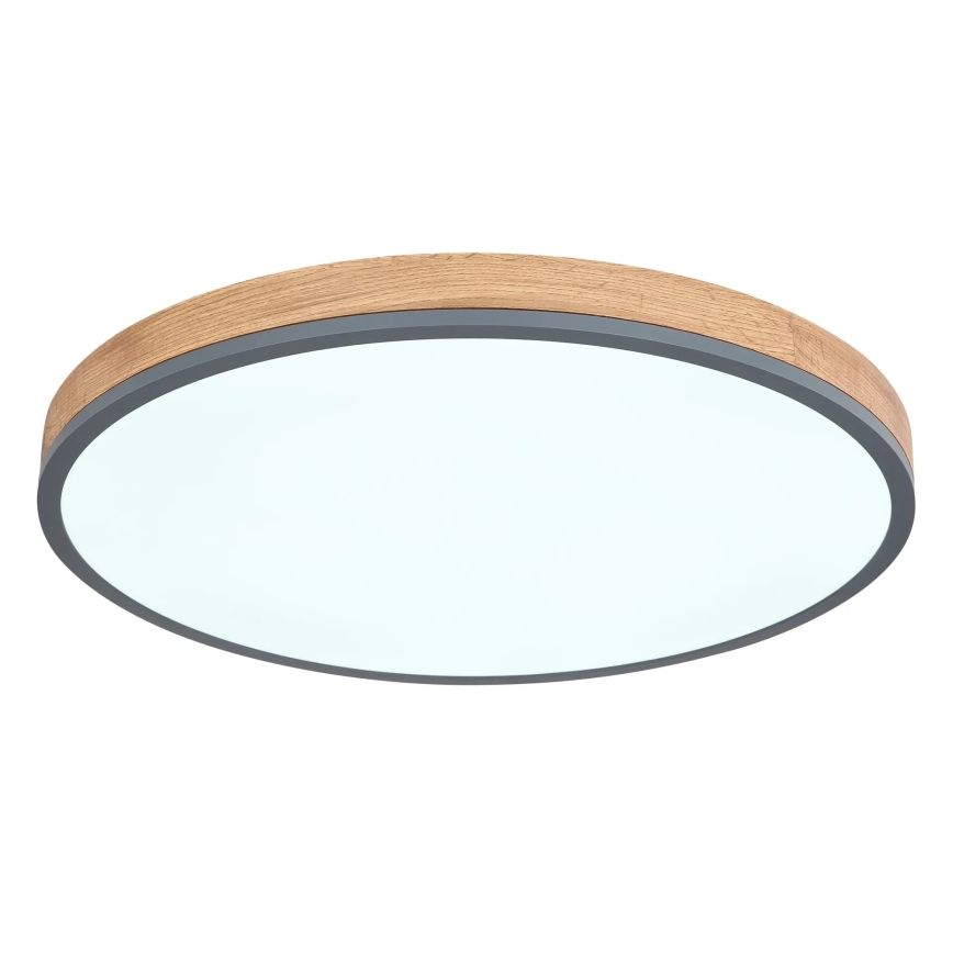 Globo - Iluminação de teto LED com regulação LED/40W/230V 2700-6500K diâmetro 60 cm + comando castanho/cinzento