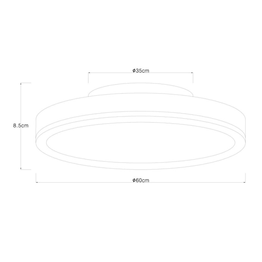 Globo - Iluminação de teto LED com regulação LED/40W/230V 2700-6500K diâmetro 60 cm + comando castanho/cinzento
