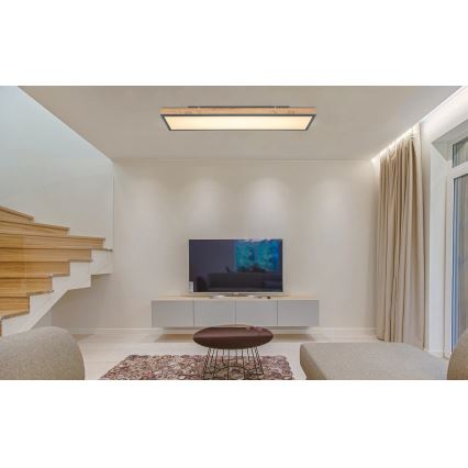 Globo - Plafon LED dimerizável LED/36W/230V 2700-6500K castanho/cinzento + comando remoto