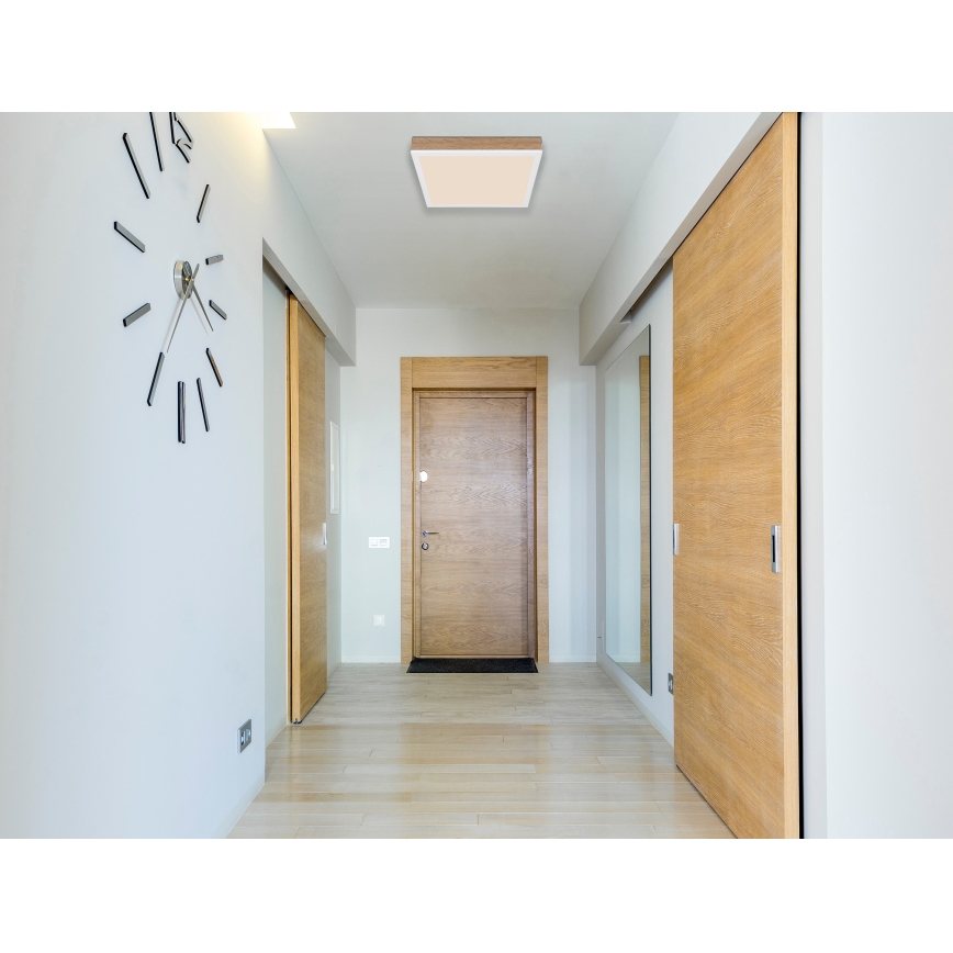 Globo - Iluminação de teto LED LED/12W/230V 30x30 cm castanho