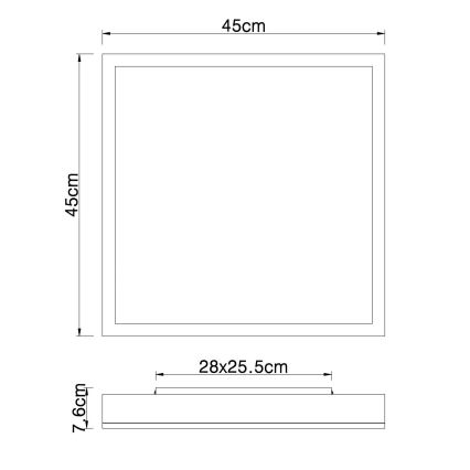 Globo - Iluminação de teto LED com regulação LED/24W/230V 2700-6500K + comando castanho/branco