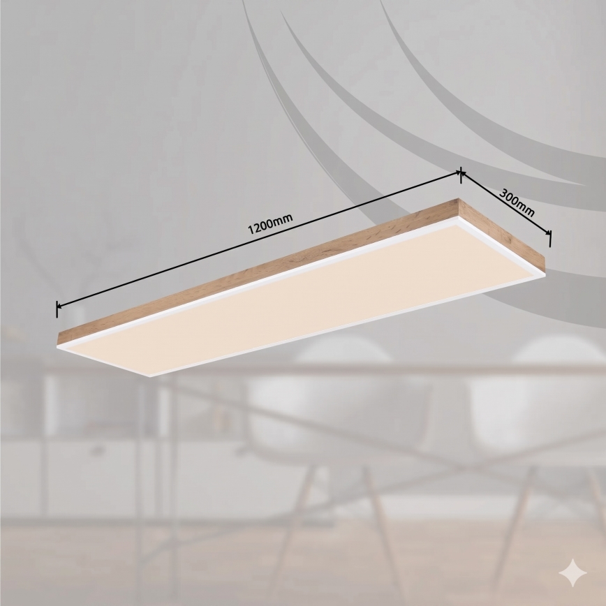 Globo - Candeeiro de teto LED regulável LED/36W/230V 2700-6500K castanho/branco + comando remoto