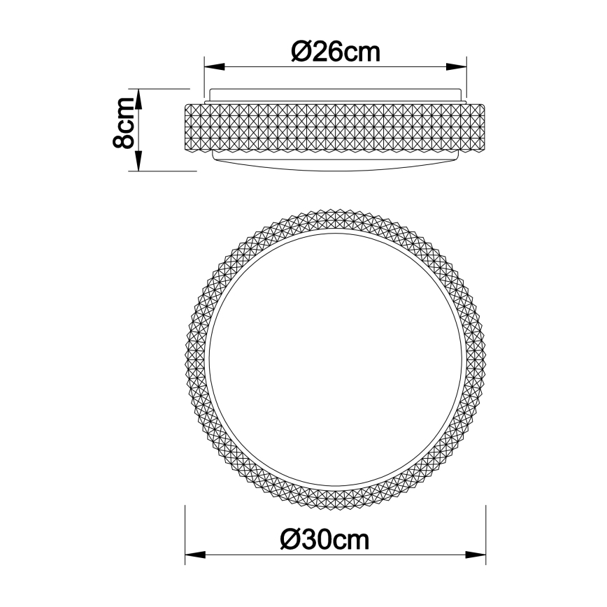 Globo - Luminária de teto LED/12W/230V 2700/4200/6500K diâmetro 30 cm
