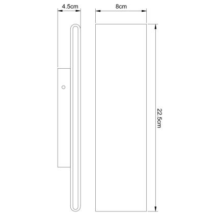Globo - Luz de parede LED LED/8W/230V