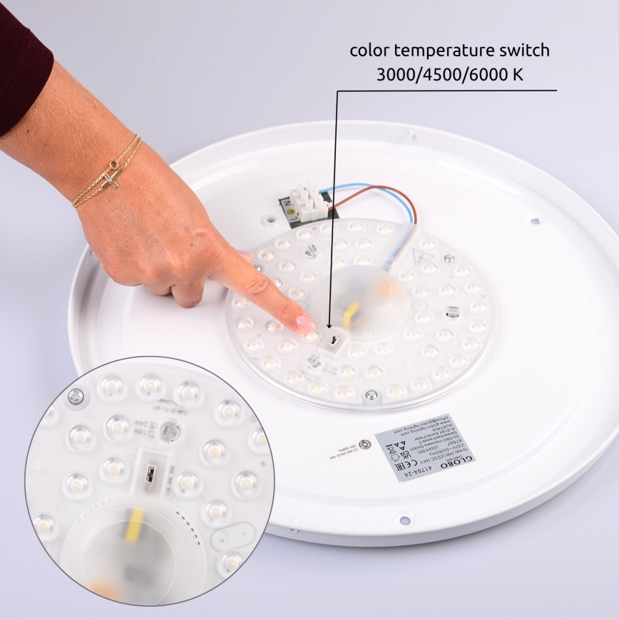 Globo - Iluminação de teto LED LED/24W/230V 3000/4500/6000K diâmetro 43,7 cm