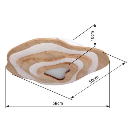 Globo - Iluminação de teto LED com regulação LED/40W/230V 2700-6000K + comando