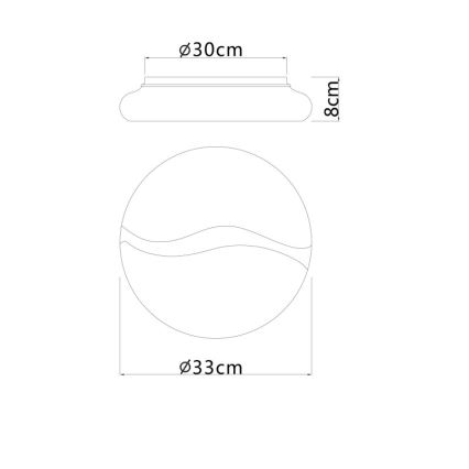 Globo - Plafon LED LED/24W/230V 3000/4200/6000K diâmetro 33 cm