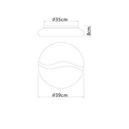 Globo - Plafon LED LED/24W/230V 3000/4200/6000K diâmetro 39 cm
