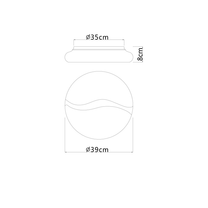 Globo - Plafon LED LED/24W/230V 3000/4200/6000K diâmetro 39 cm