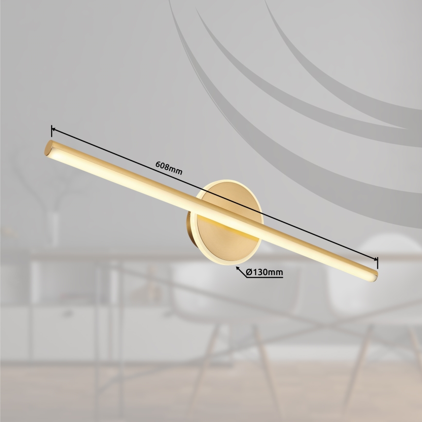 Globo - Iluminação LED para espelho de banheiro LED/10W/230V 60,8 cm IP44 dourado