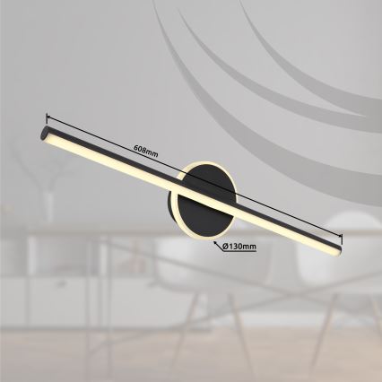 Globo - Iluminação LED para espelho de banheiro LED/10W/230V 60,8 cm IP44 preta