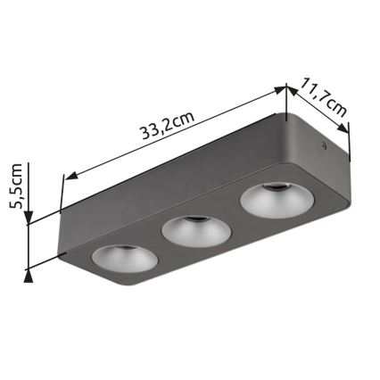 Globo - Iluminação de teto LED LED/14W/230V 11,7x33,2 cm