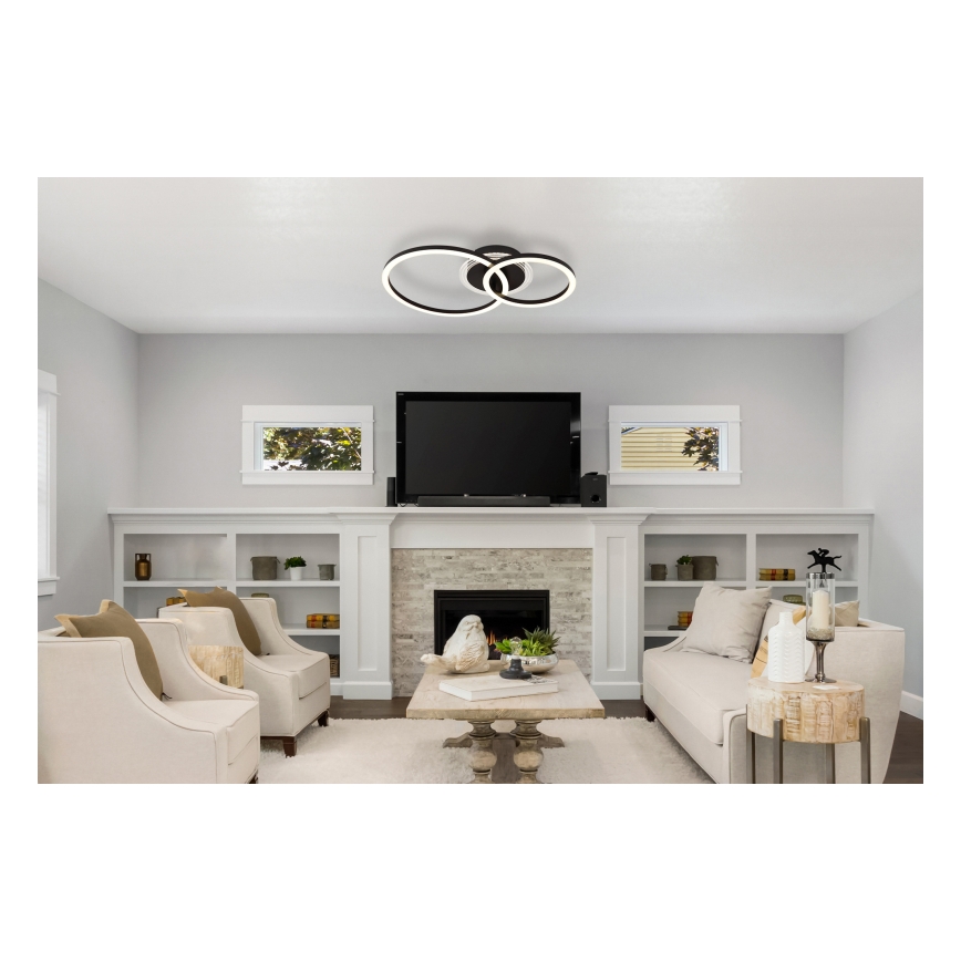 Globo - Luminária de teto LED LED/30W/230V 2700/4500/6500K Ø 33x50 cm preta