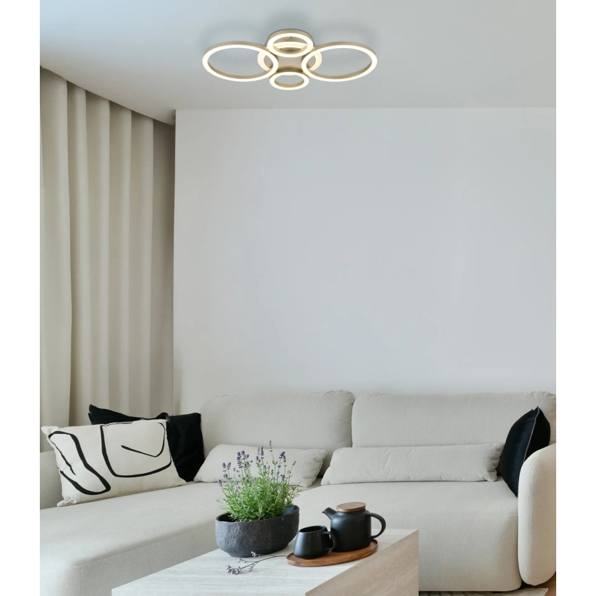 Globo - Luminária de teto LED/40W/230V 2700/4500/6500K med. 35,5x53 cm latão