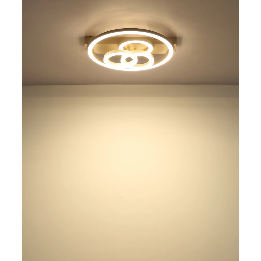 Globo - Luminária de teto LED dimerizável LED/40W/230V 2700-6500K Ø 35x33 cm bege + controlo remoto