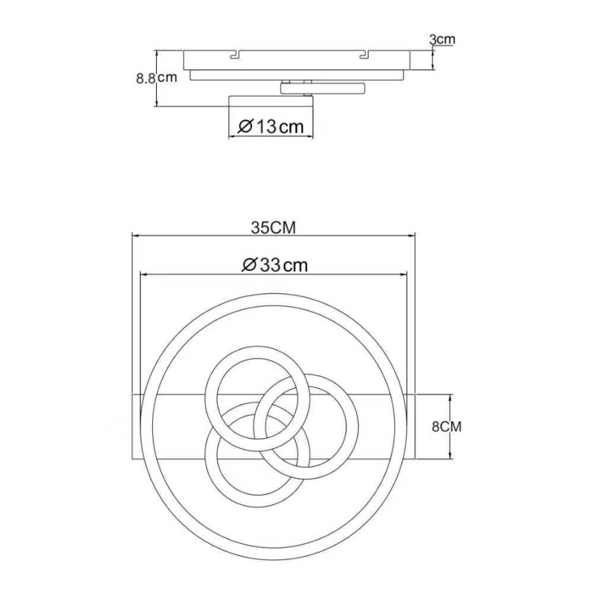 Globo - Luminária de teto LED dimerizável LED/40W/230V 2700-6500K Ø 35x33 cm bege + controlo remoto