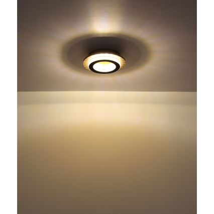 Globo - Candeeiro de Teto LED 12W 230V 3000/4000/6500K Ø 20 cm preto