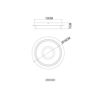 Globo - Candeeiro de tecto LED 8W/230V 3000K, Ø 16 cm