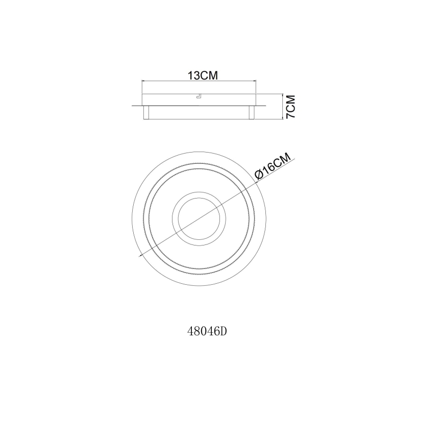 Globo - Candeeiro de tecto LED 8W/230V 3000K, Ø 16 cm